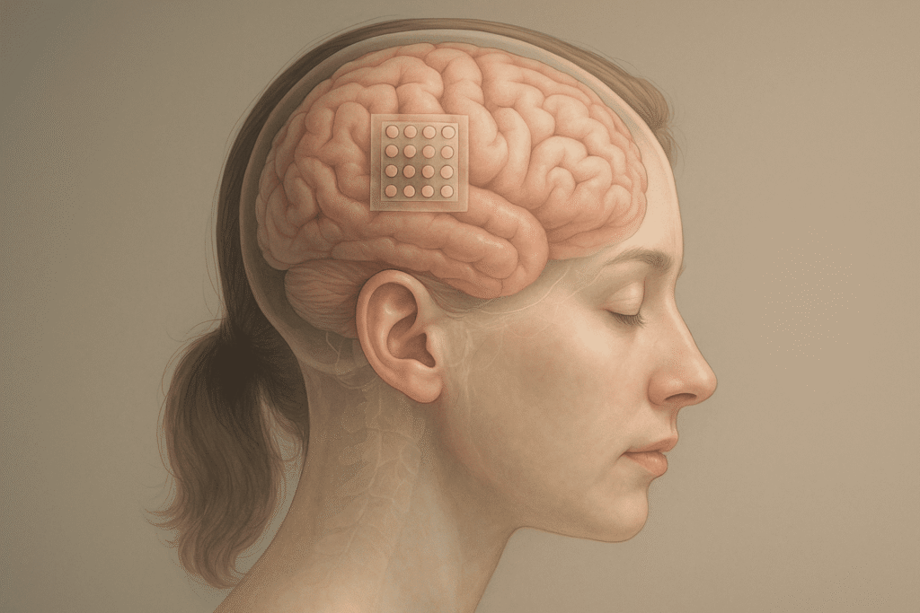 A representation image of semi-invasive BCI.